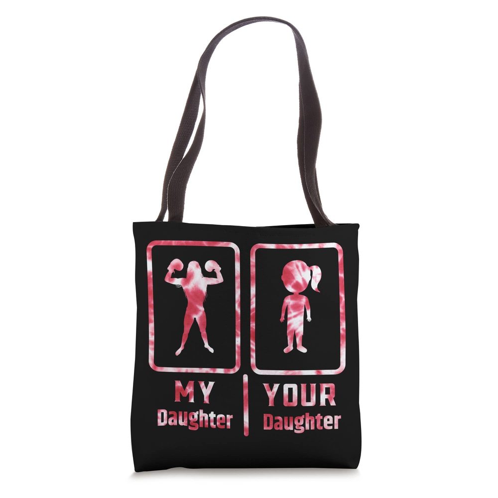 Fun Your Daughter My Daughter Messy Hair Boxing Red Tie Dye Tote Bag UwU